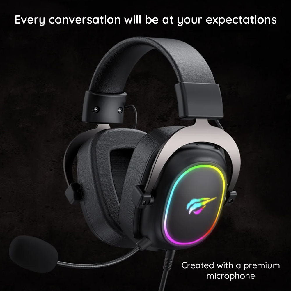 HAVIT H2002P 3.5mm Gaming Headphones, 2m, Black