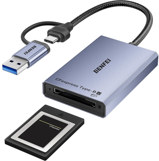 USB 3.2 / USB-C Card Reader Benfei, CFexpress B, Gray