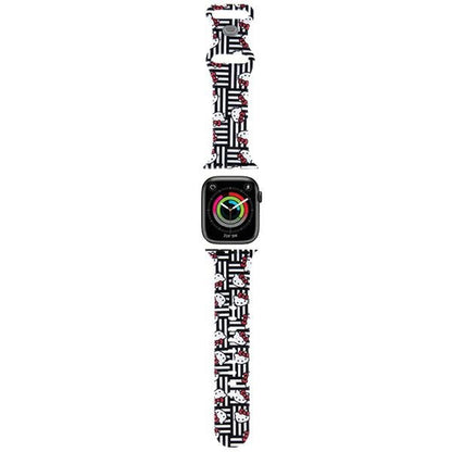 Hello Kitty Silicone Kitty Heads & Stripes Strap for Apple Watch 42mm / 41mm / 40mm / 38mm Series, Black