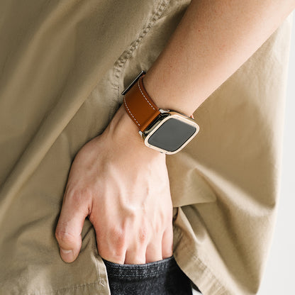 Ringke Leather One Strap for Apple Watch 49mm / 46mm / 45mm / 44mm / 42mm Series, Black