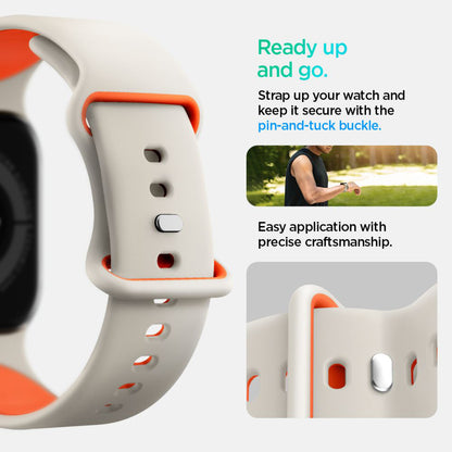 Spigen Nano Pop Band for Apple Watch 42mm / 41mm / 40mm / 38mm Series, Beige AMP09326