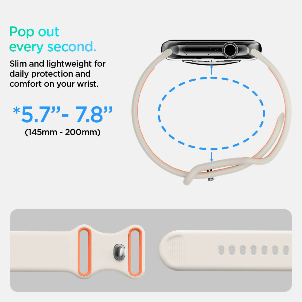 Spigen Nano Pop Band for Apple Watch 42mm / 41mm / 40mm / 38mm Series, Beige AMP09326
