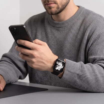 Tech-Protect Silicone Strap for Apple Watch 49mm / 46mm / 45mm / 44mm Series, Black