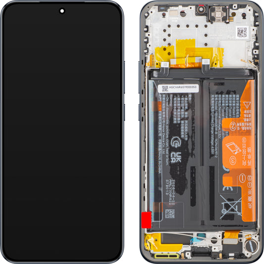 Honor Magic8 Lite Touchscreen Display, with Frame and Battery, Black (Midnight Black), Service Pack 0235ARUT