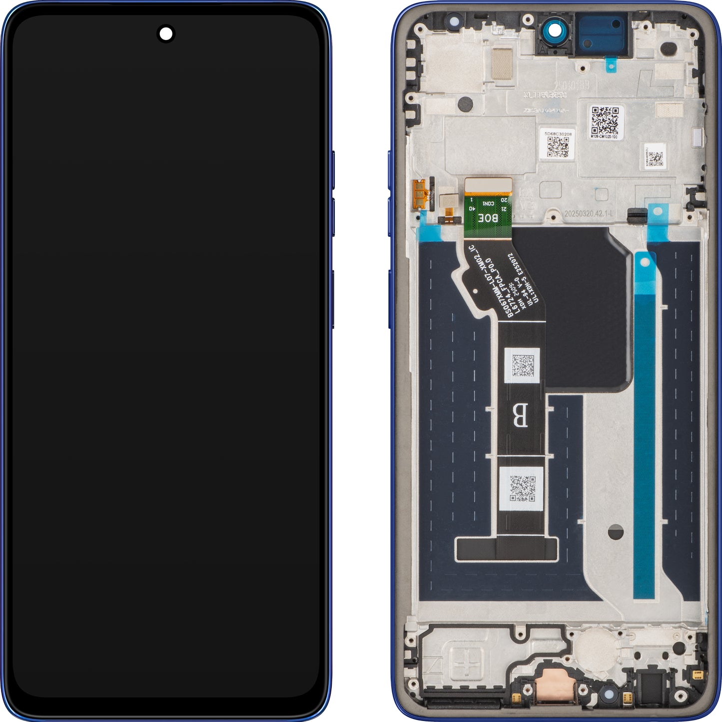 Motorola Moto G56 Display with Touchscreen, with Frame, Blue (Dazzling Blue), Service Pack 5D68C30210