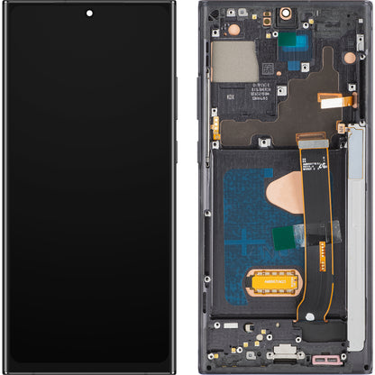 MP Touchscreen Display compatible with Samsung Galaxy Note 20 Ultra N985, with Frame, OLED Version, Black