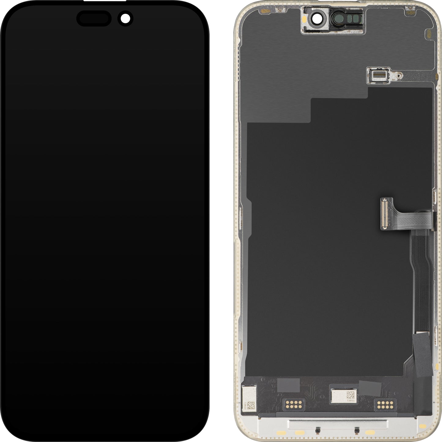 MP Touchscreen Display compatible with Apple iPhone 15 Pro Max, with Frame, Soft OLED FHD 120Hz Diagnostic Version, Black