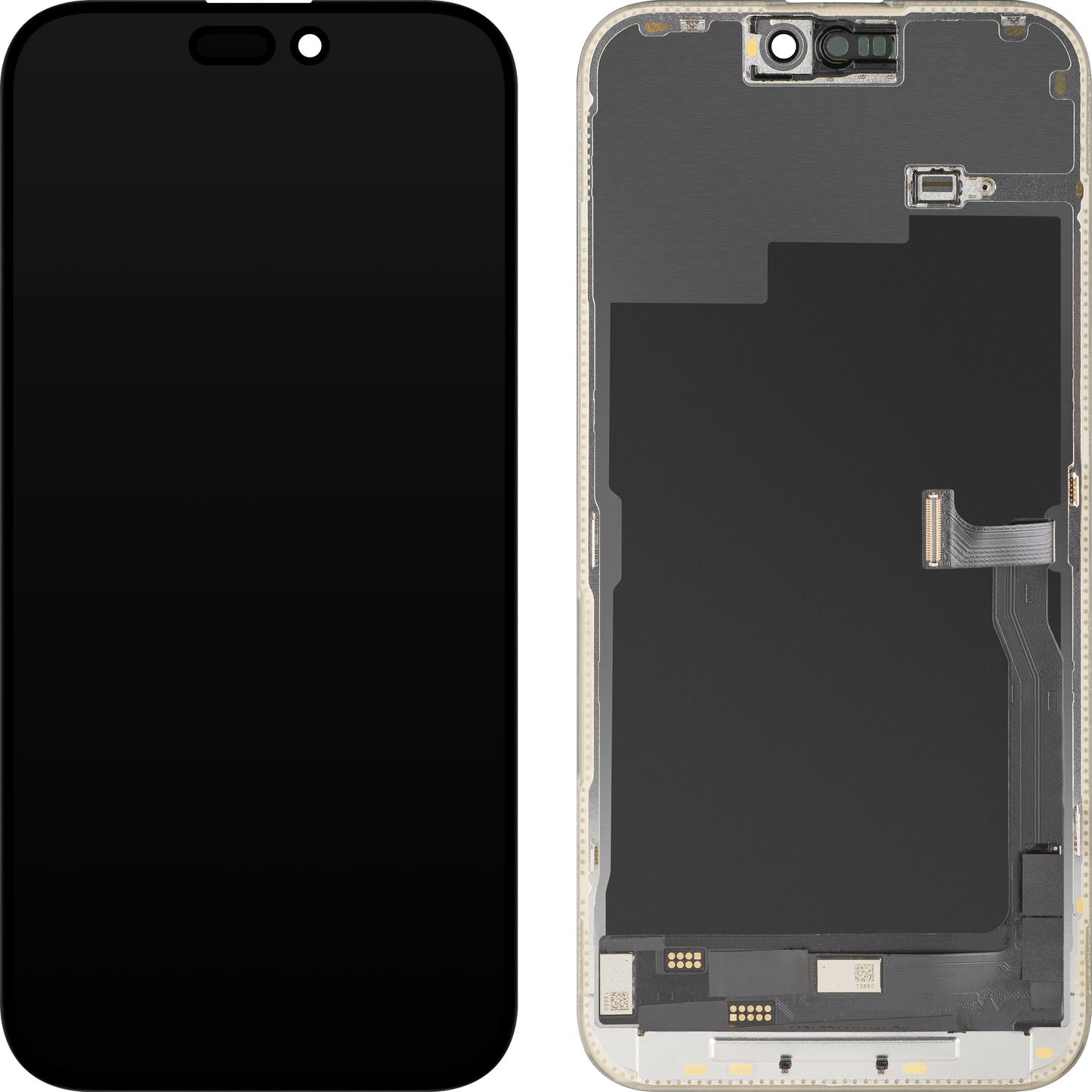 MP Touchscreen Display compatible with Apple iPhone 15 Pro Max, with Frame, OLED FHD Diagnostic Version, Black