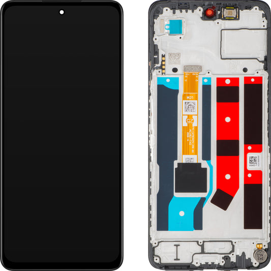 Oppo A80 / A3 Pro Display with Touchscreen, with Frame, Black, Service Pack 621029000244