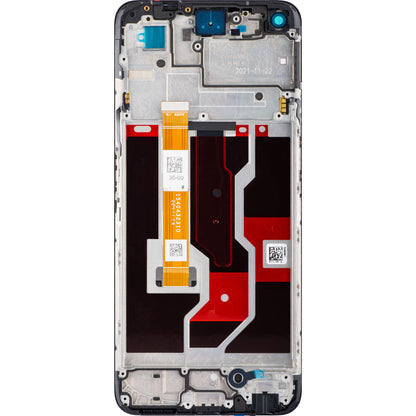 Oppo A96 Touchscreen Display with Frame, Black, Service Pack 4130058