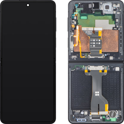 Samsung Galaxy Z Flip7 F766 Display with Touchscreen, Frame, Under Inner, Black (Jet Black), Service Pack GH82-37581C