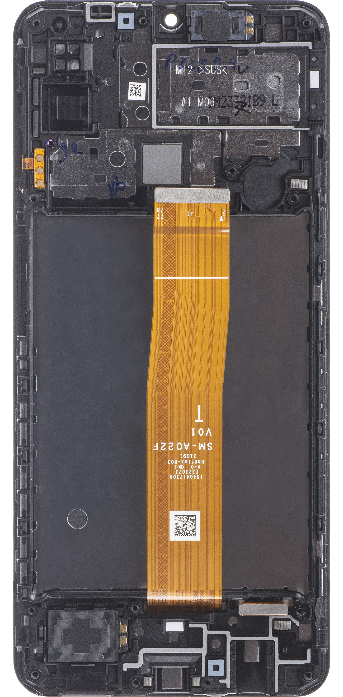 Samsung Galaxy M12 M127 Touchscreen Display, with Frame, Black, Swap GH82-25042A