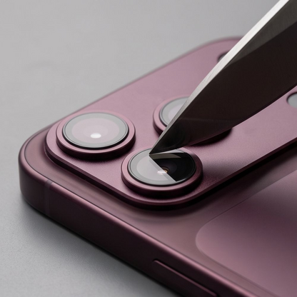 Tech-Protect CamFull Fit+ Rear Camera Protective Film for Apple iPhone 18 Pro Max, Tempered Glass, Burgundy