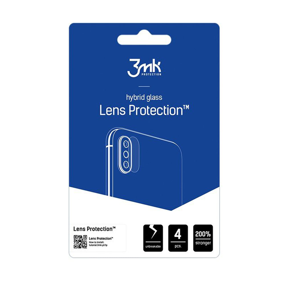 Back Camera Protection Film 3MK Protection for Motorola Edge 70 Fusion, Flexible Glass, Set of 4 pieces, Transparent