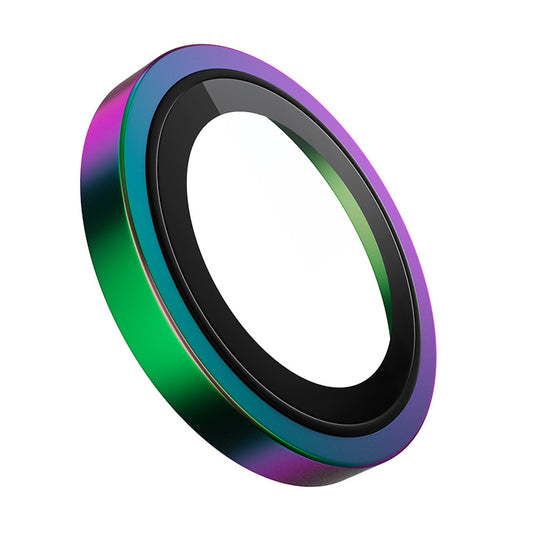 Blueo Metal Frame Rear Camera Protective Film for Apple iPhone 16 Pro Max / 16 Pro, Tempered Glass, Multicolor