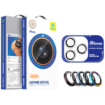 Blueo Sapphire Crystal Rear Camera Protector for Apple iPhone 18 Pro / 18 Pro Max, Tempered Glass, Silver