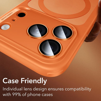 Back Camera Protection Film ESR Armorite for Apple iPhone 14 Pro, Tempered Glass, Orange