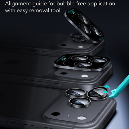 ESR Armorite Rear Camera Protective Film for Apple iPhone 18 Pro / 18 Pro Max, Tempered Glass, Set of 2, Black