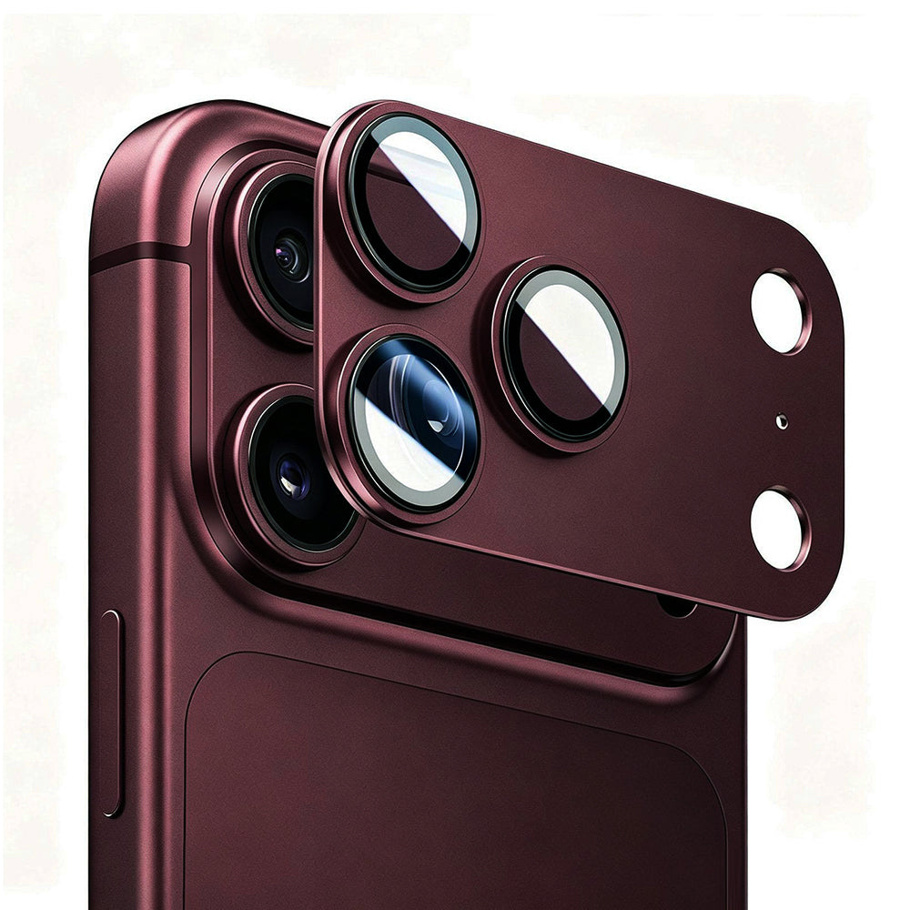 Lito Crown Halo AR + AF Rear Camera Protective Film for Apple iPhone 18 Pro Max, Tempered Glass, Burgundy