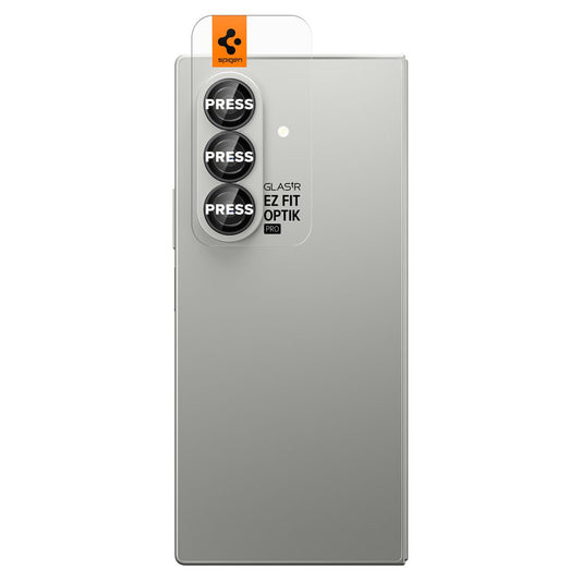 Spigen GlastR EZ FIT Optik Pro HD Back Camera Protector for Samsung Galaxy Z Fold7 F966, Tempered Glass, Set of 2 pieces, Black AGL09581