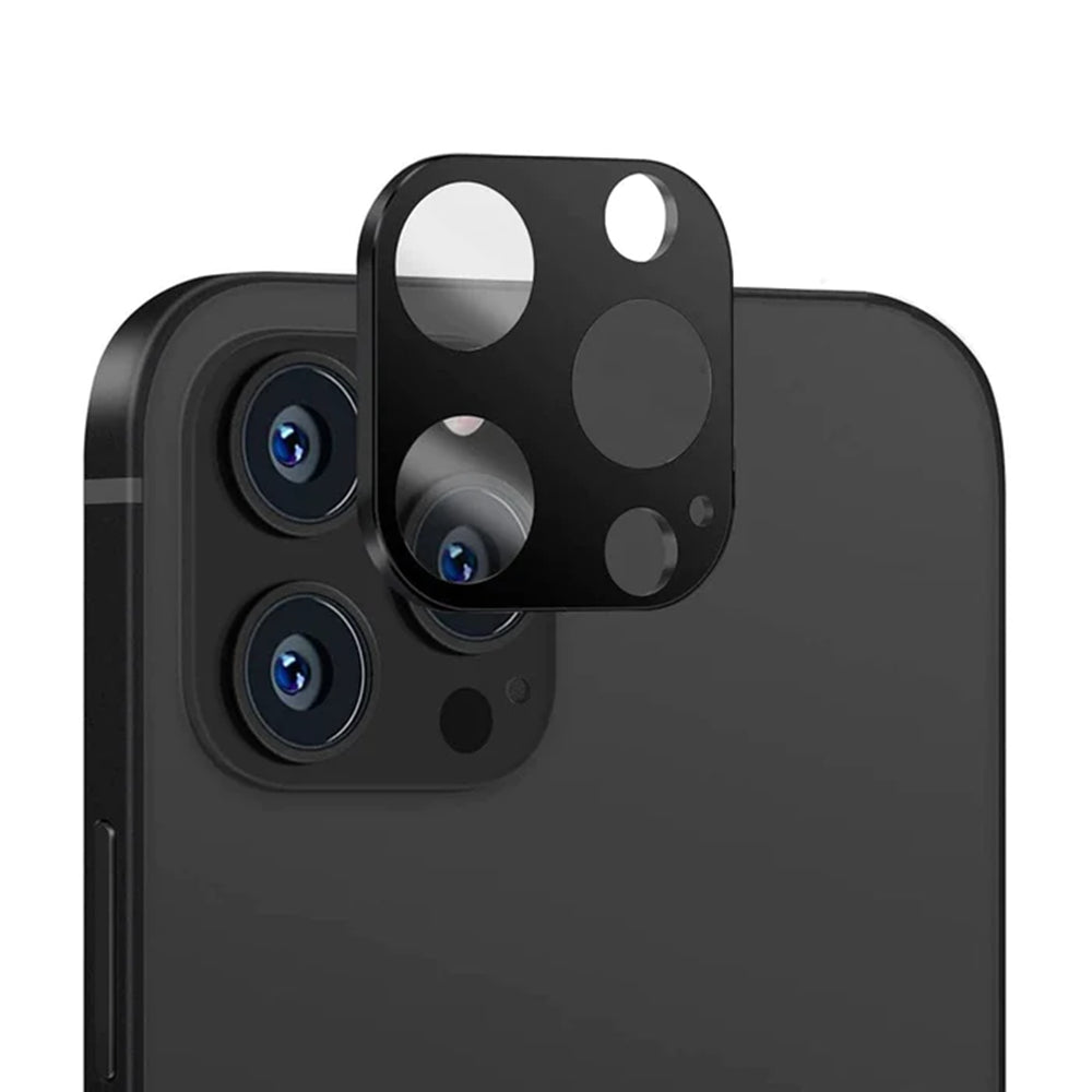 Techsuit Rear Camera Protective Film for Apple iPhone 14 Pro Max / 14 Pro, Tempered Glass, Black
