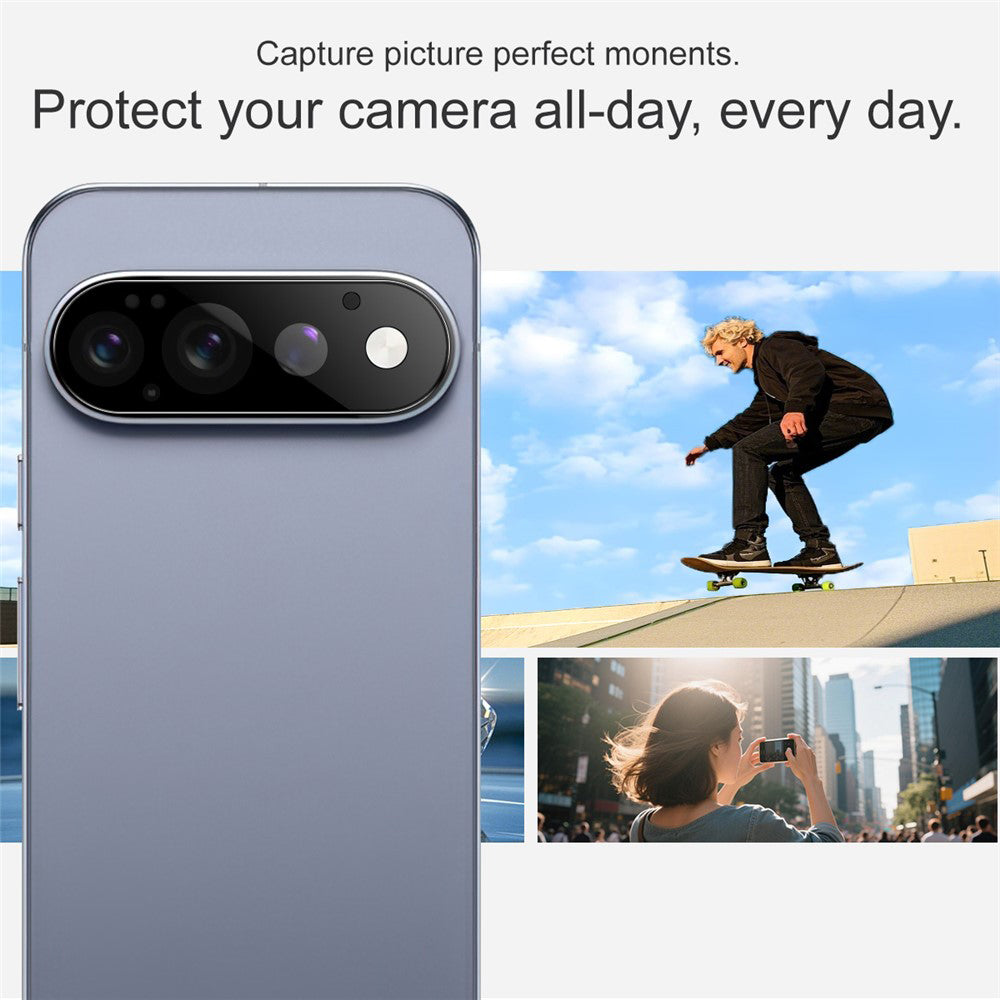 Techsuit Rear Camera Protective Film for Google Pixel 11 Pro, Tempered Glass, Black