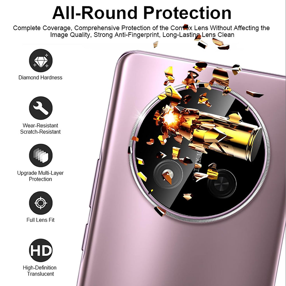 Techsuit Rear Camera Protective Film for Honor X9c / Magic7 Lite, Tempered Glass, Black