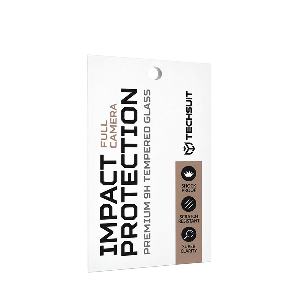 Techsuit Rear Camera Protector for Xiaomi Poco F9 Pro, Tempered Glass, Black