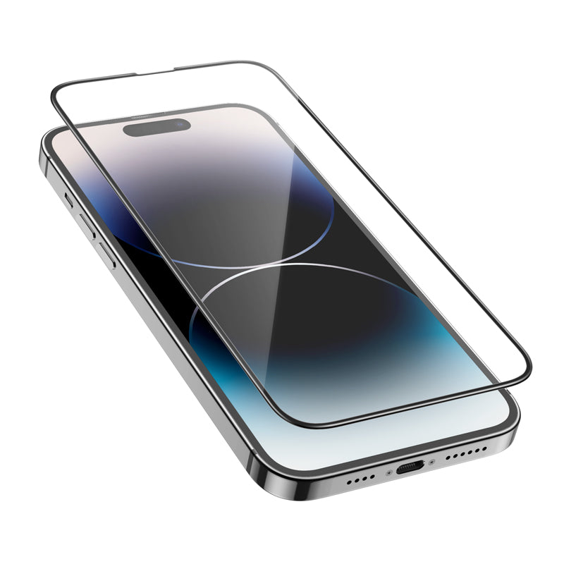HOCO G16 Screen Protector for Apple iPhone 14 Pro, Tempered Glass, Full Glue, 5D, Black