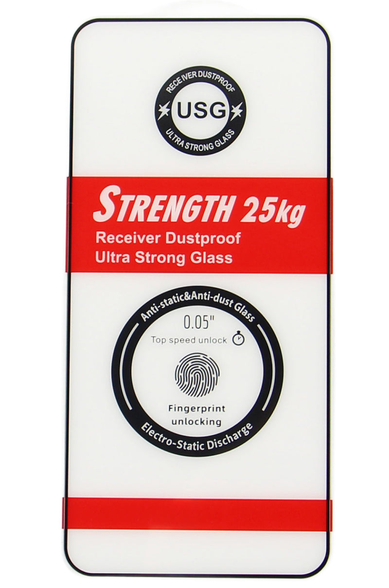 OEM Ultra Strong 25KG Screen Protector for Samsung Galaxy S24 Ultra S928, Tempered Glass, Full Glue, 2.5D, Black
