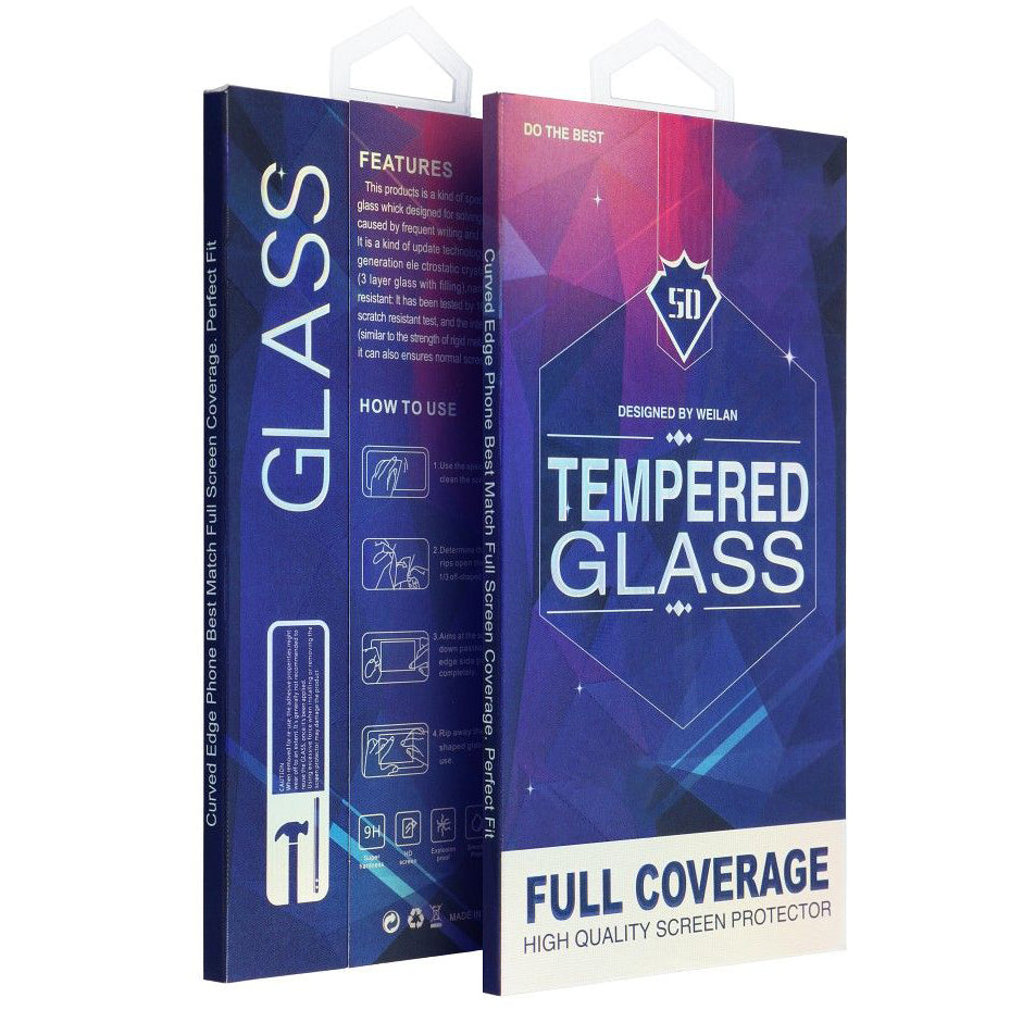 OEM Screen Protector Film for Samsung Galaxy S25 Ultra S938, Tempered Glass, Full Glue, 5D, Black