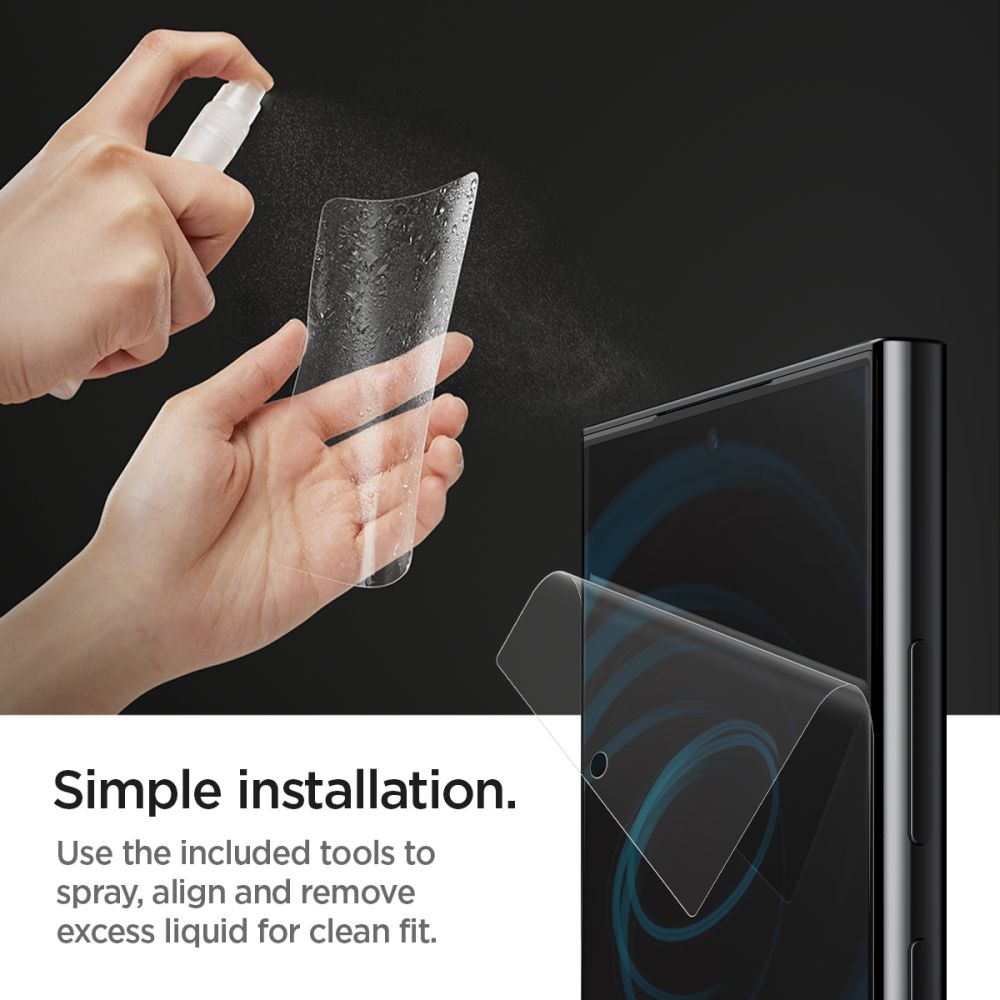 Spigen Neo Flex Screen Protector for Samsung Galaxy S24 Ultra S928, Plastic, Set of 2 Pieces
