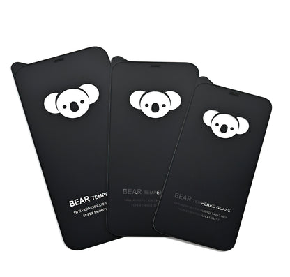 Bear HD Screen Protector for Apple iPhone 15 Pro Max, Tempered Glass, Full Glue, Black