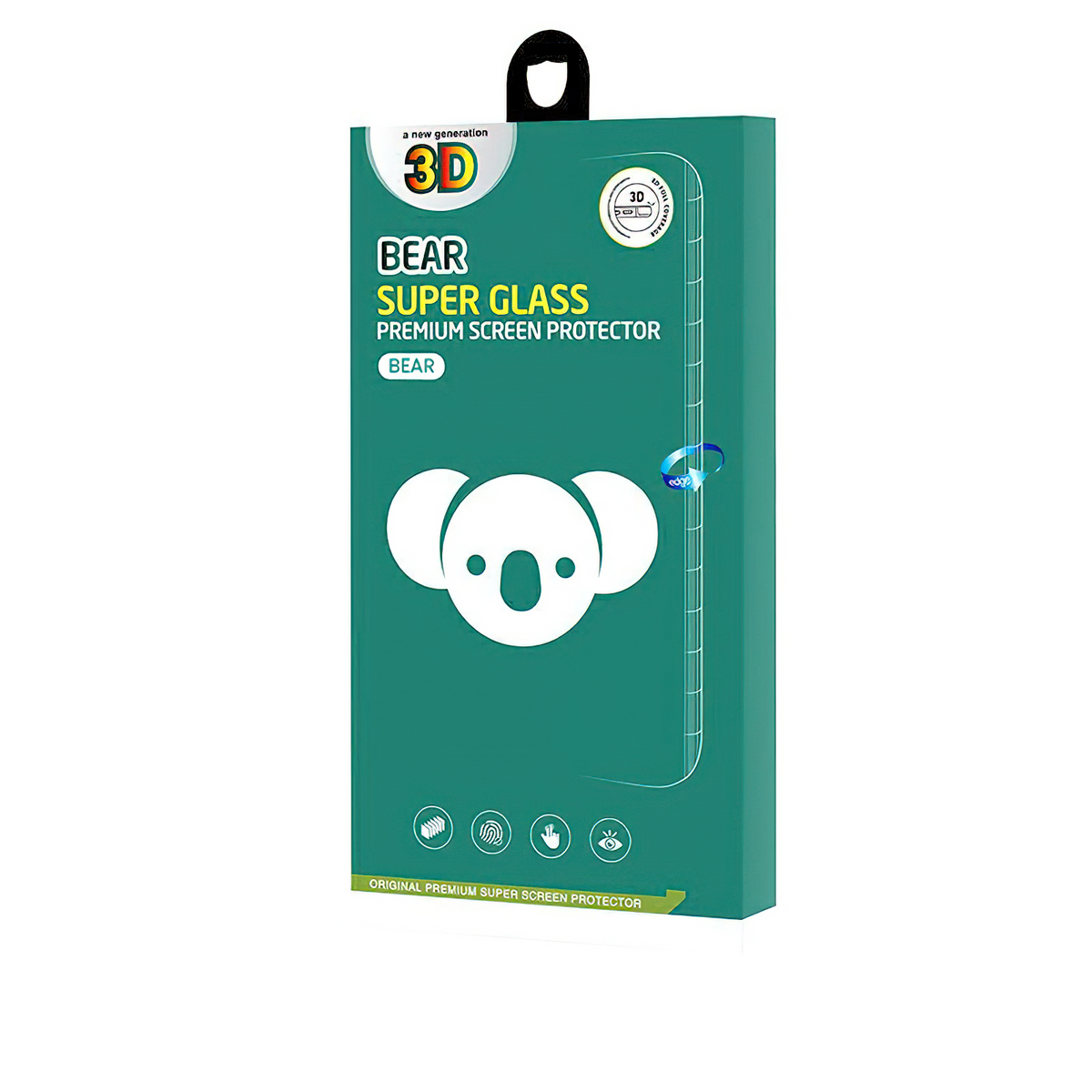 Bear Super Hard Screen Protector Film for Apple iPhone 17e / 16e / 14 / 13 Pro / 13, Tempered Glass, Full Glue, 3D, Black