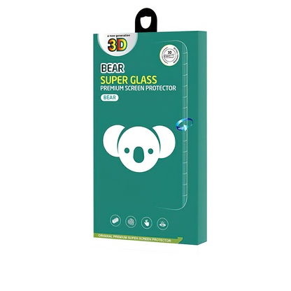 Bear Super Hard Screen Protector Film for Apple iPhone 17e / 16e / 14 / 13 Pro / 13, Tempered Glass, Full Glue, 3D, Black