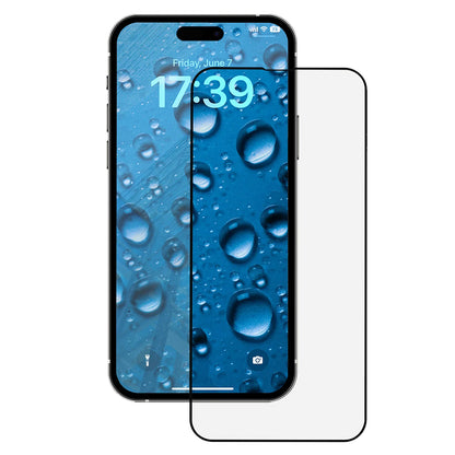Anank 3X Reinforced Screen Protector Film for Apple iPhone 16 Pro, Tempered Glass, Full Glue, 2.5D, Black