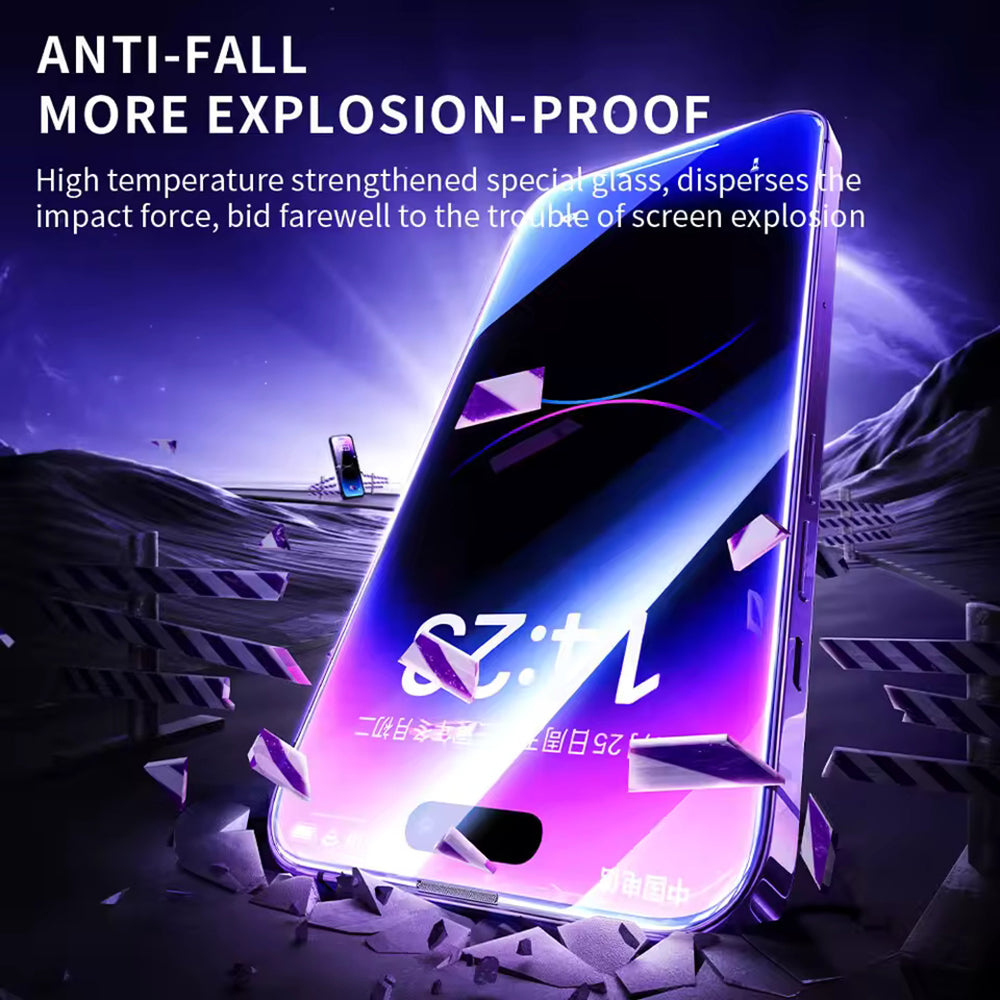 Blueo Anti-Static HD Screen Protector for Apple iPhone 18 Pro / 17 Pro / 17 / 16 Pro, Tempered Glass, Full Glue, Black