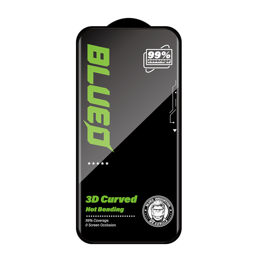 Blueo Curved Edge HD Applicator Screen Protector for Apple iPhone 18 Pro Max / 17 Pro Max, Tempered Glass, Full Glue, 3D, Black