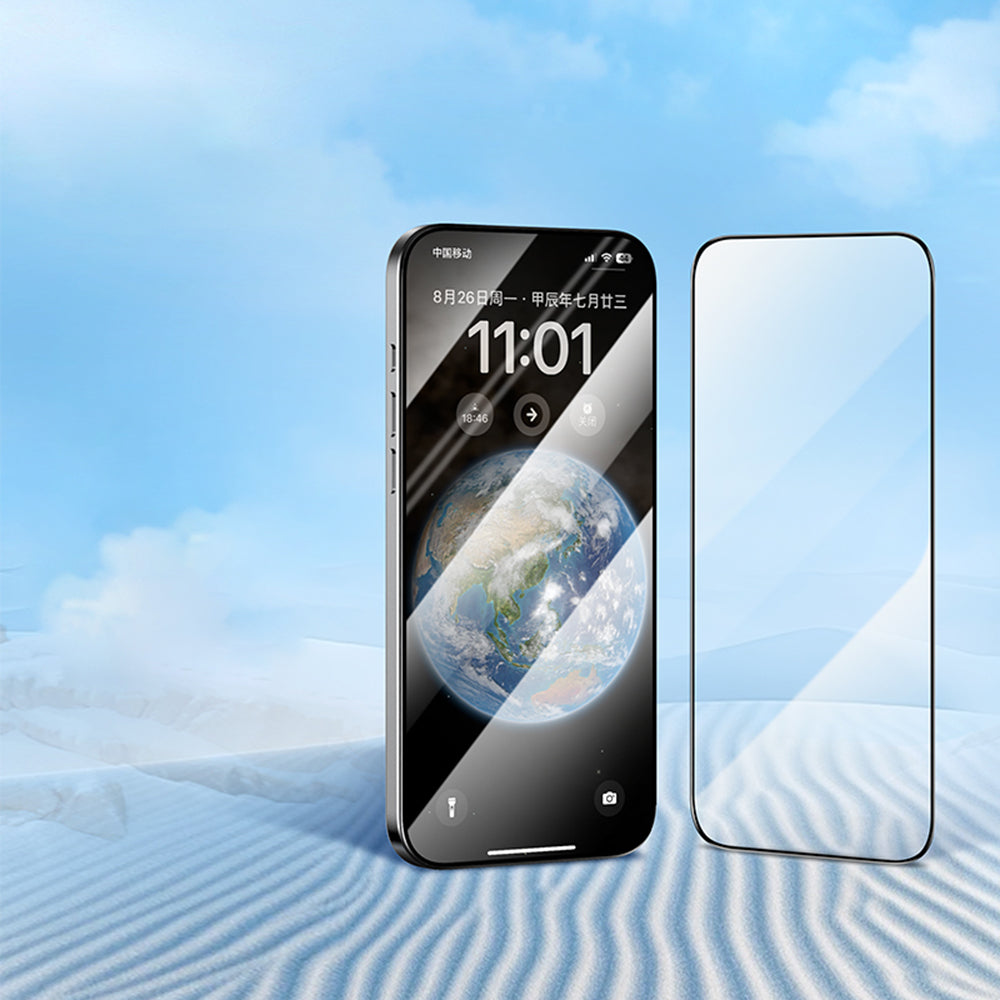 Blueo Silk HD Screen Protector Film for Apple iPhone X, Tempered Glass, Full Glue, Set of 5 pieces, 2.5D, Black