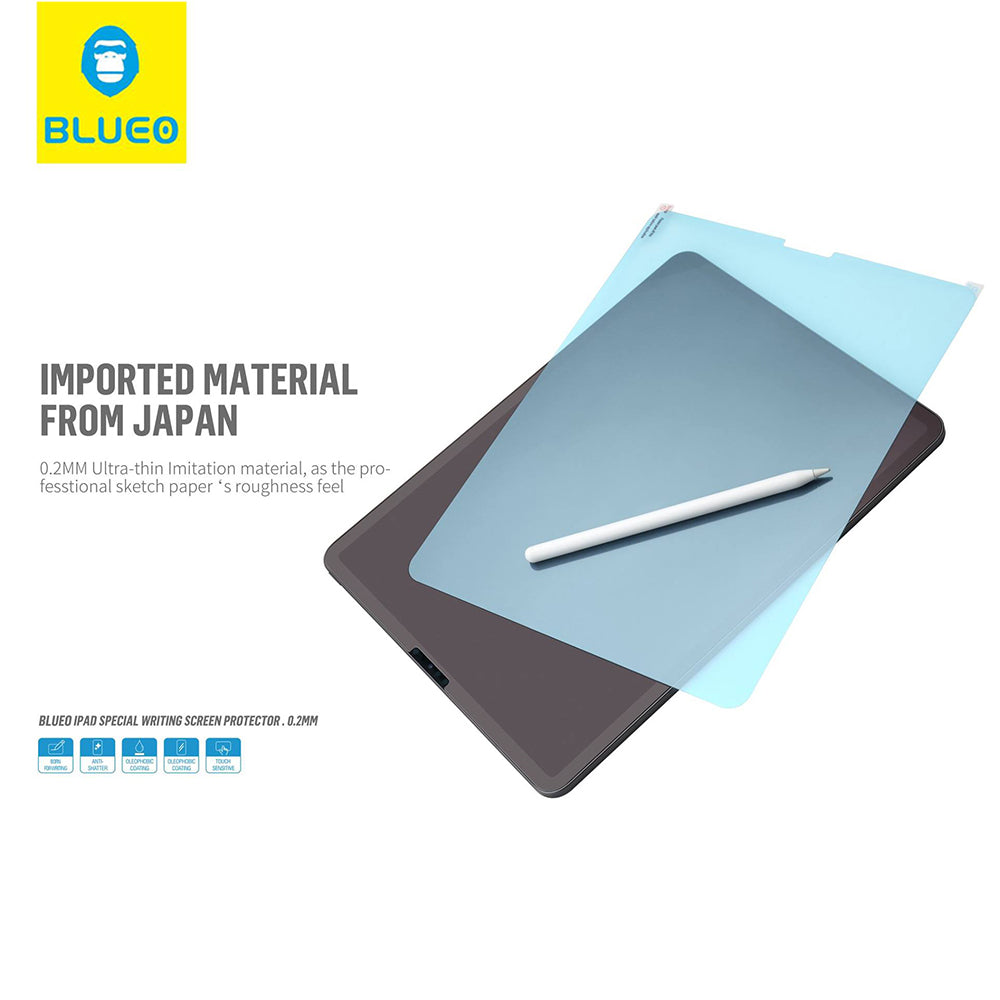 Blueo Special Writing Screen Protector for Apple iPad 10.2 (2021) / 10.2 (2020) / 10.2 (2019), Plastic