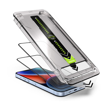 Techsuit TitanGlass Screen Protector for Apple iPhone 17 Air, Tempered Glass, Full Glue, Set of 2 Pieces, Black