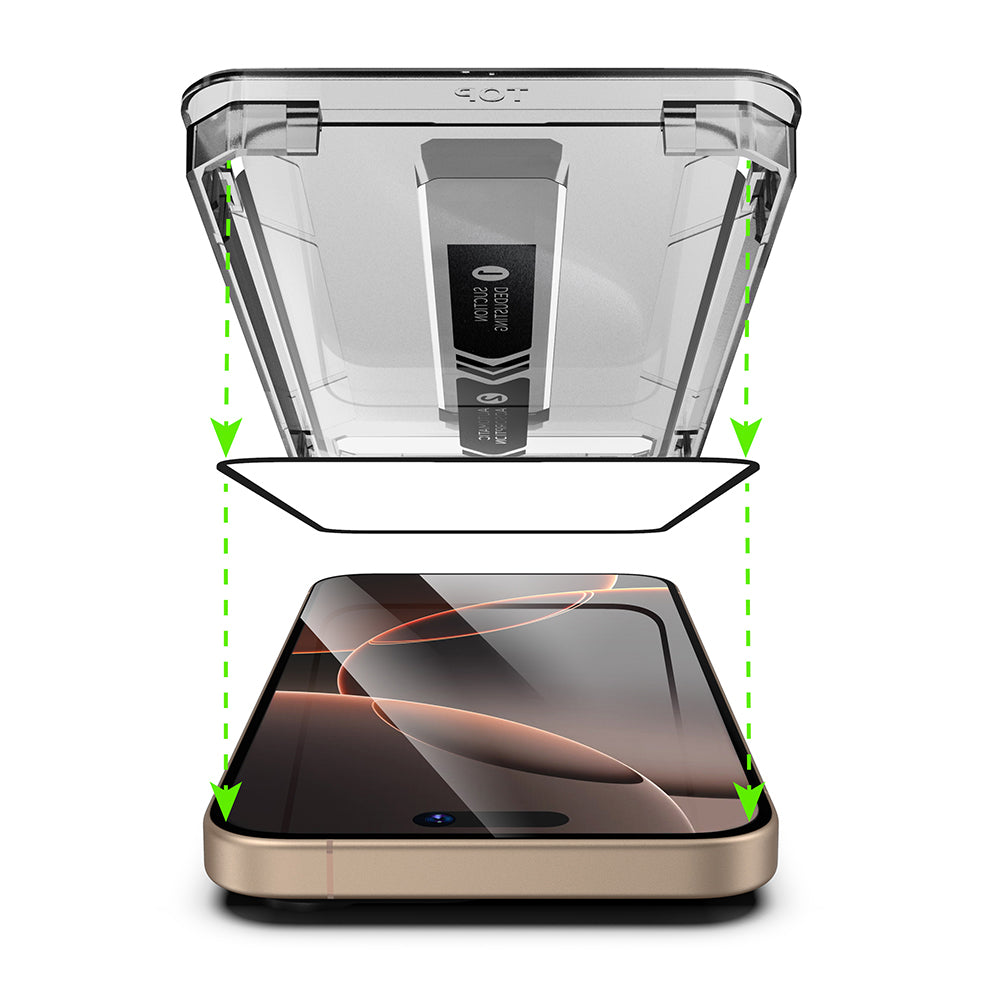 Techsuit TitanGlass Screen Protector for Apple iPhone 17 Air, Tempered Glass, Full Glue, Set of 2 Pieces, Black