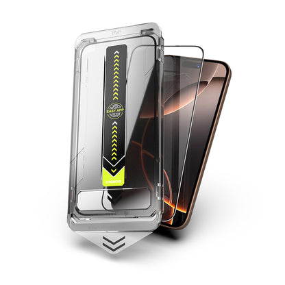 Techsuit TitanGlass Screen Protector for Apple iPhone 17 Pro Max, Tempered Glass, Full Glue, Black