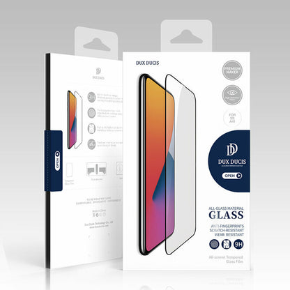 DUX DUCIS Screen Protector for Apple iPhone 16 Plus, Tempered Glass, Edge Glue, Black
