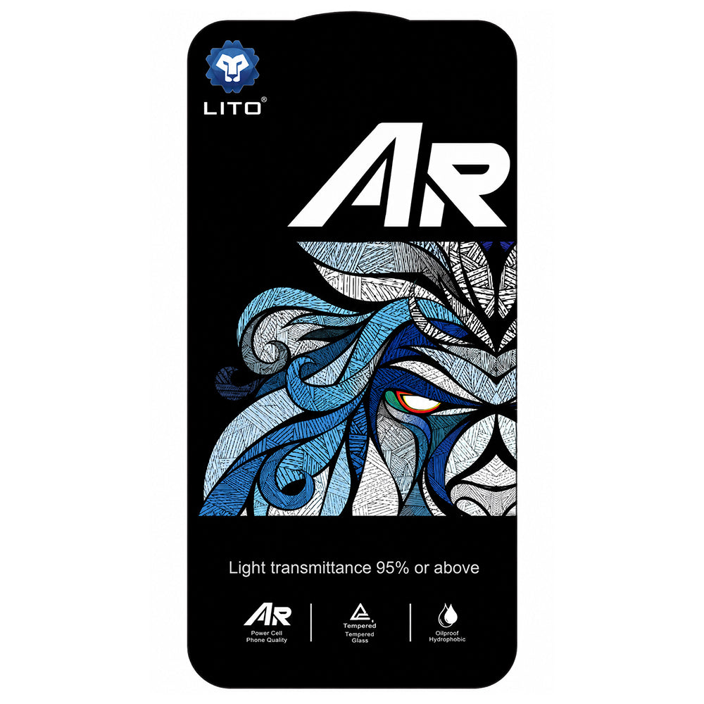 Lito AR SE Screen Protector for Apple iPhone 18 Pro / 17 Pro, Tempered Glass, Full Glue, Black