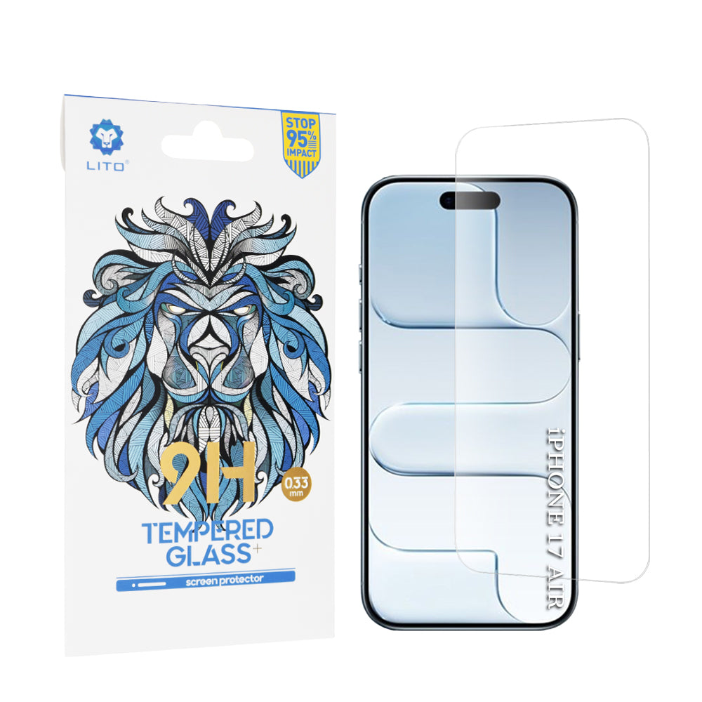 Lito Classic Screen Protector for Apple iPhone 17 Air, Tempered Glass, Full Glue, 2.5D