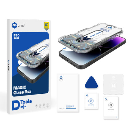 Lito Magic Glass Box D+ Tools Screen Protector for Apple iPhone 16, Tempered Glass, Full Glue