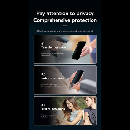 Anank 1X Reinforced 360 Privacy Screen Protector for Apple iPhone 16 Pro, Tempered Glass, Full Glue, 2.5D
