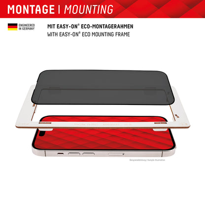 Privacy Screen Protector Displex Real Glass for Apple iPhone 16 Plus, Tempered Glass, Full Glue