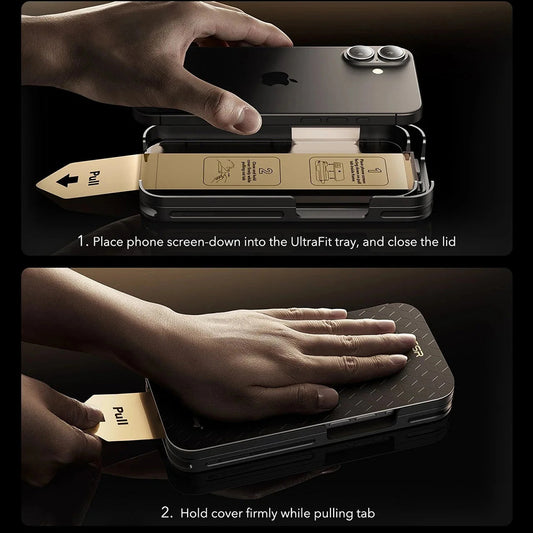 Privacy Screen Protector ESR UltraFit Armorite Pro for Apple iPhone 17 Pro Max, Tempered Glass, Full Glue, Set of 3 Pieces